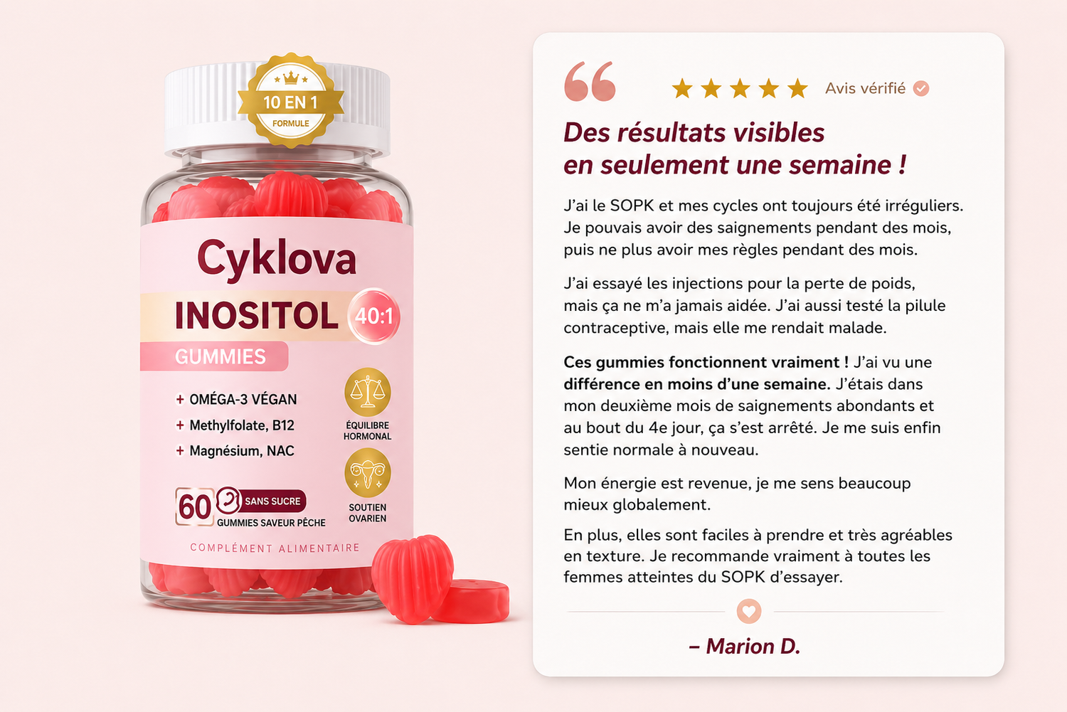 Cyklova - Le soutien hormonal pensé pour le SOPK